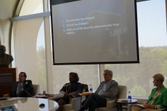 GSU professor Jean-Paul Addie introduces the session "Rethinking the Urban University in Atlanta."